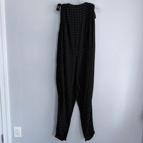 Hatch Twilight Maternity Jumpsuit Size 0 XS Black and White Print Boho Summer